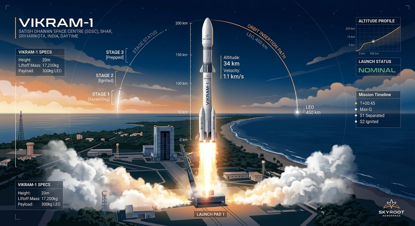 Vikram-1 Launch Explained: Design, Engine, Payload, and Why It Matters - Apogee Log Analysis